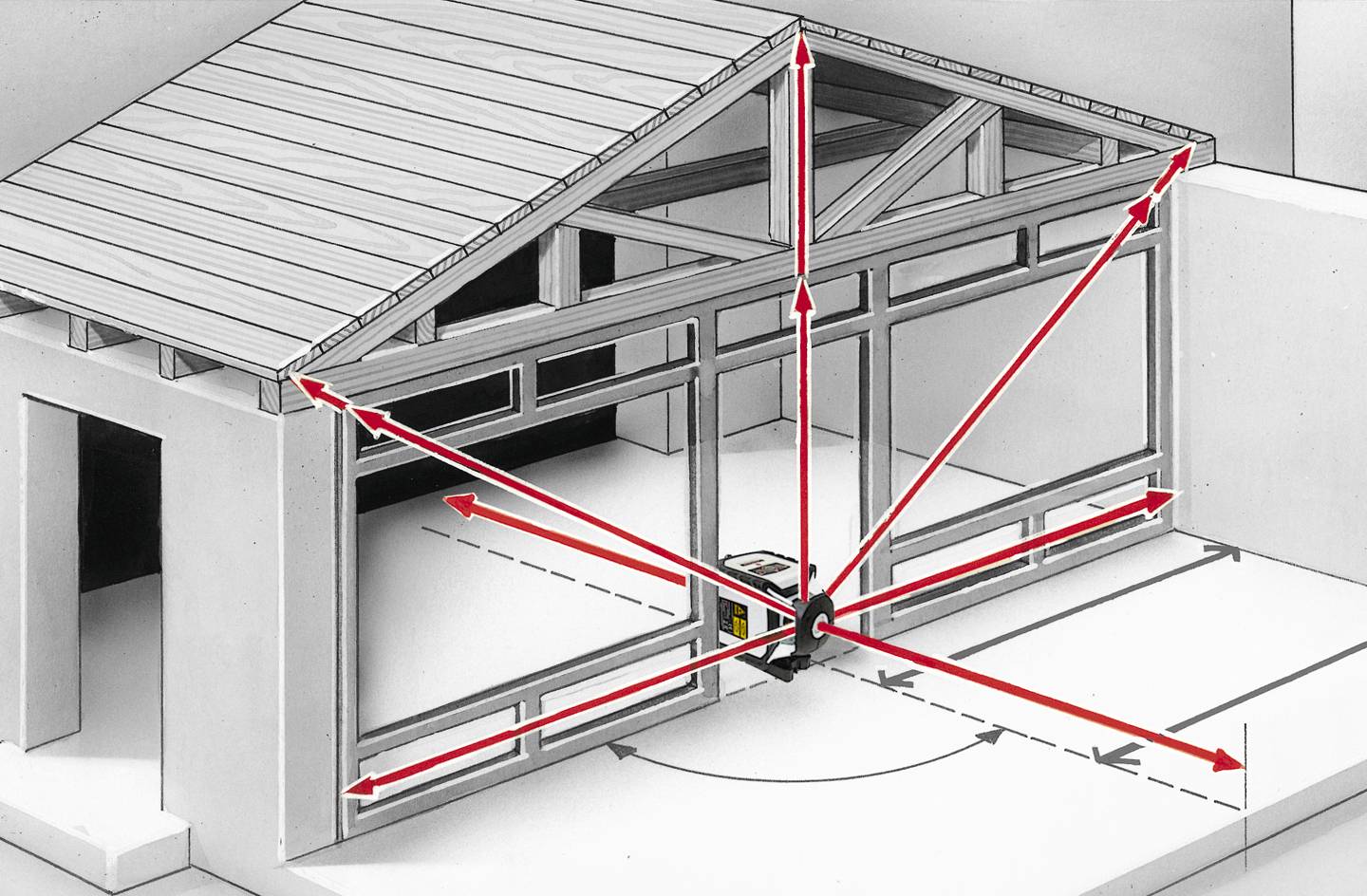 Laserliner Cubus 110 360-degree laser Incl. laser receiver, Self-levelling Range (max.): 100 m Calibrated to: Manufactur-5