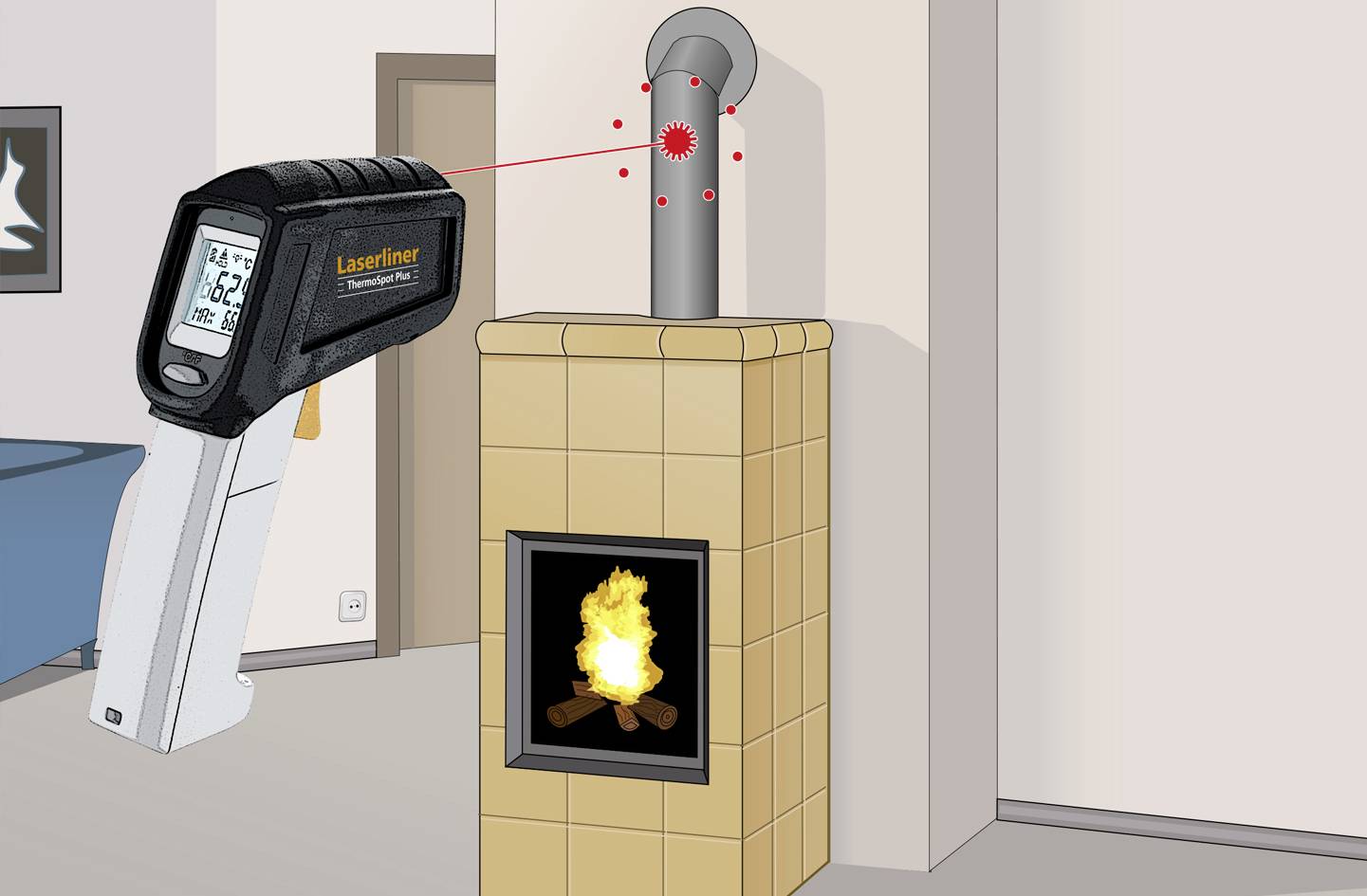 Laserliner MultiWet-Master Inspection Set Moisture meter Building moisture reading range 0 up to 40 vol% Wood moisture r-2
