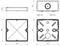 Electrical junction box technical drawing; top view shows dimensions 101x101 mm, 7 holes, one 20 mm, others 25 mm. Side view indicates 47 mm height.