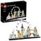 LEGO Architecture Set depicting London, with models of Big Ben, Tower Bridge and the London Eye, in black on packaging.
