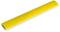 A yellow, ribbed edge protector for securely covering sharp edges on machinery or furniture.