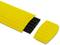 Yellow cable bridge with removable cover, showing three cable channels. Used for safely guiding cables across floors.