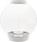 A clear, round electronic device with a white base, resembling a humidifier or diffuser.