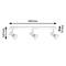Ceiling spotlight with three white lights; dimensions: width 500 mm, height 120 mm, depth 52 mm. Adjustable lamp heads for targeted lighting.