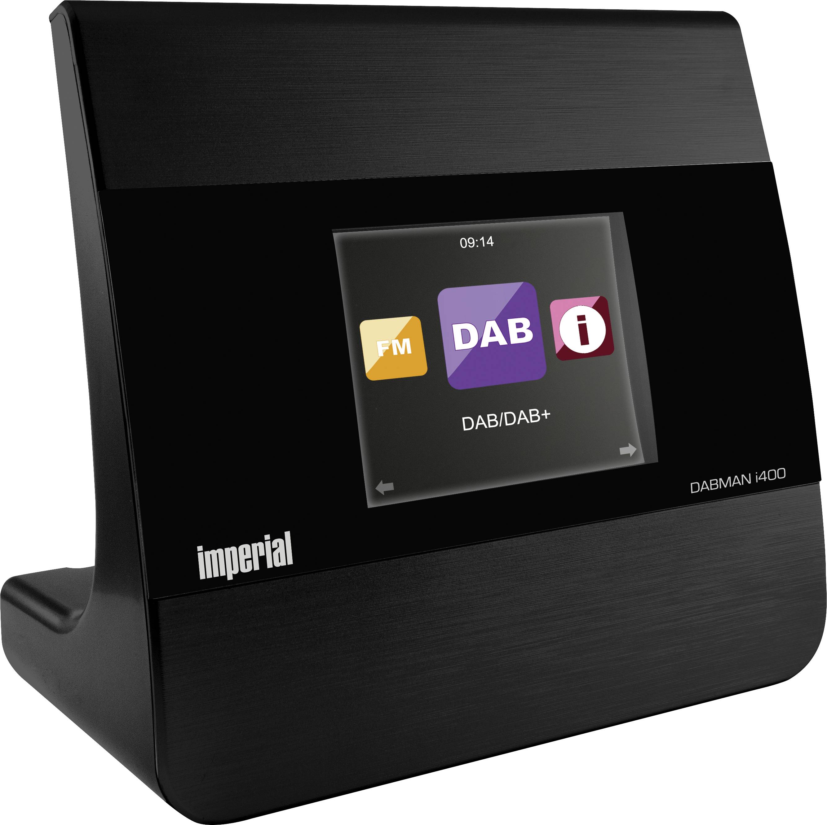 Imperial DABMAN i400 Internet radio adapter DAB+, FM, Internet Bluetooth, DLNA, Wi-Fi, Internet radio DLNA-compatible, Multi-room Black