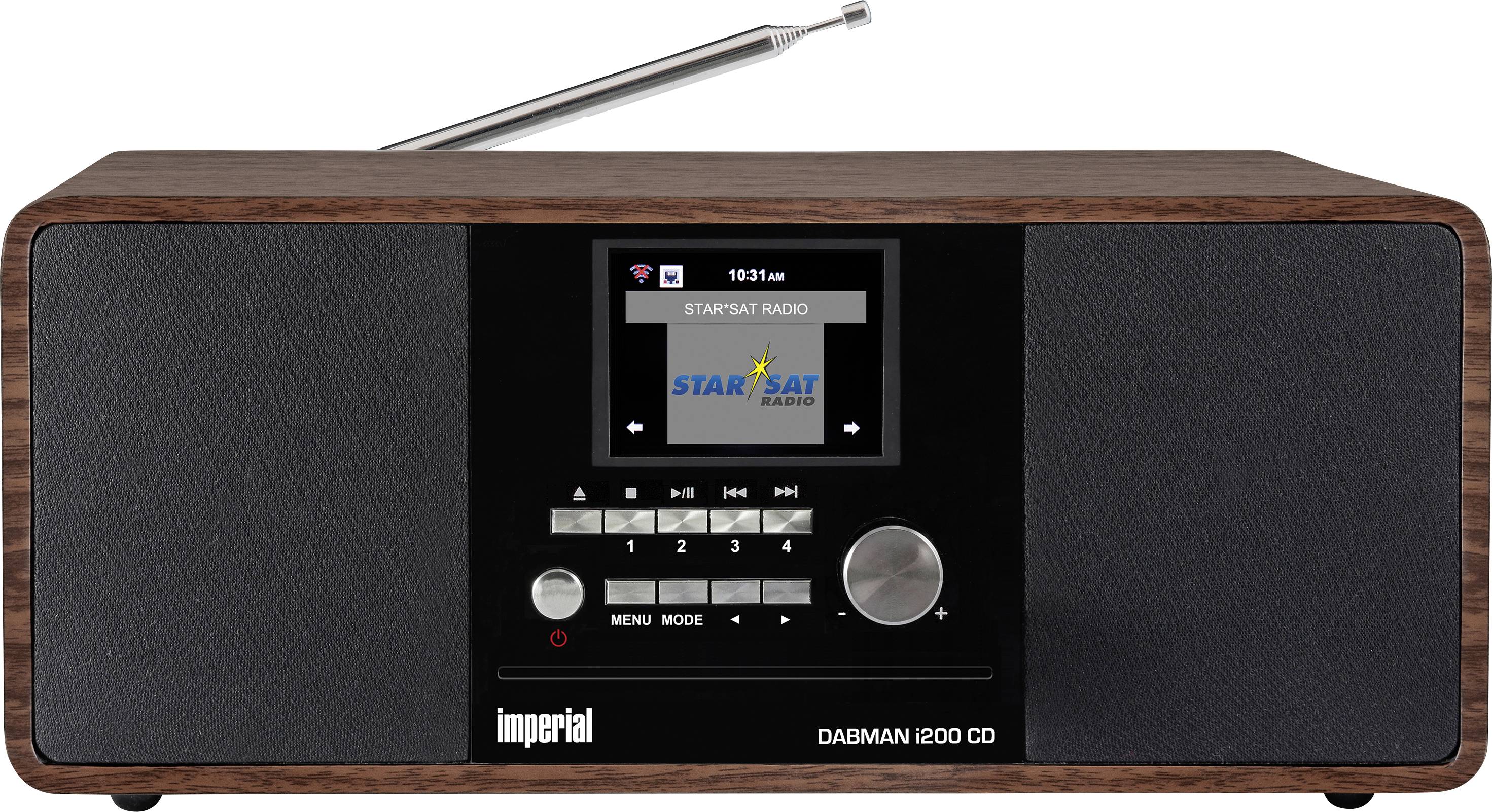 Imperial DABMAN i200CD Internet desk radio DAB+, FM, Internet Bluetooth, DLNA, Wi-Fi, AUX, Internet radio DLNA-compatible Wood