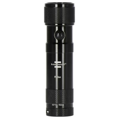 Black Brennenstuhl FL Duo flashlight with textured grip, vertical body, and model number 3210 5222 printed near the bottom.