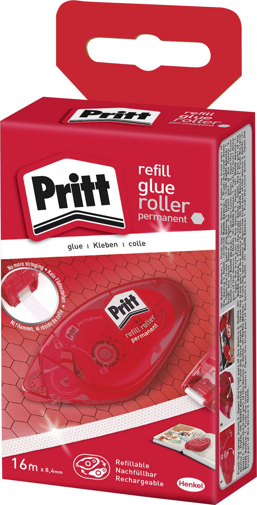 Pritt Glue dispenser Refill permanent 8.4 mm 16 m Permanent adhesive refillable: Yes ZRRPH 1 pc(s)