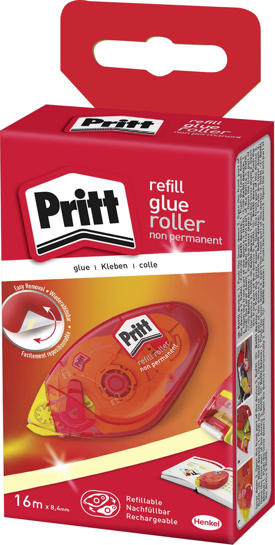 Pritt Glue dispenser Refill non-permanent 8.4 mm 16 m Removable refillable: Yes ZRRNH 1 pc(s)