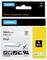 'Packaging for DYMO Rhino Industrial Labels, Vinyl, 24mm x 5.5m, black on white. Contains recycling and safety information.'