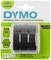 'DYMO' embossed labels, black tape rolls 9 mm x 3 m, labelled for jars and plants, 65% recycled, manufactured in Europe.