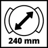 '240 mm' with a double arrow indicating the diameter of a circle. Symbol for a specific dimensional measurement.