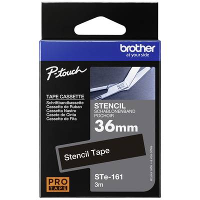 Brother STe-161 Labelling tape (stencil) Tape colour: Transparent Font colour: White 36 mm 3 m
