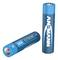 Two blue AAA batteries, one lying down and one standing upright. Both display the inscription 'AAA EXTREME' and '+' symbols.