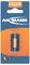 Image of an Ansmann CR123A lithium battery in a blue and orange packaging.