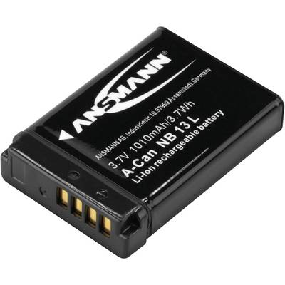 An Ansmann battery with the label 'Ansman NB 3L, Li-Ion, 3.7V, 1010mAh/3.7Wh'. Black casing, compact size.