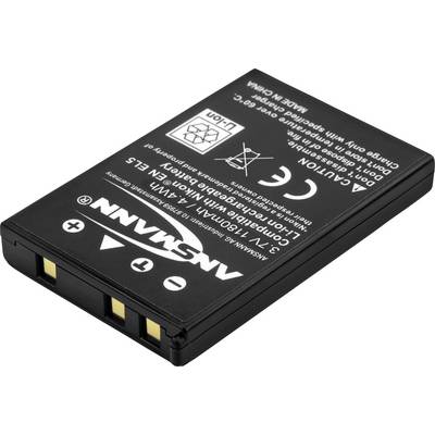 A rectangular, rechargeable lithium-ion battery with the markings: 3.7V, 760mAh. It displays polarity markings and safety warnings.