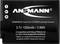 Black Ansmann Li-ion rechargeable battery with 3.7V, 1050mAh, compatible with Nikon EN-EL12.
