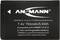 Li-Ion battery by ANSMANN, 7.4V 750mAh/5.6Wh, compatible with Canon LP-E12, black, company address printed.'