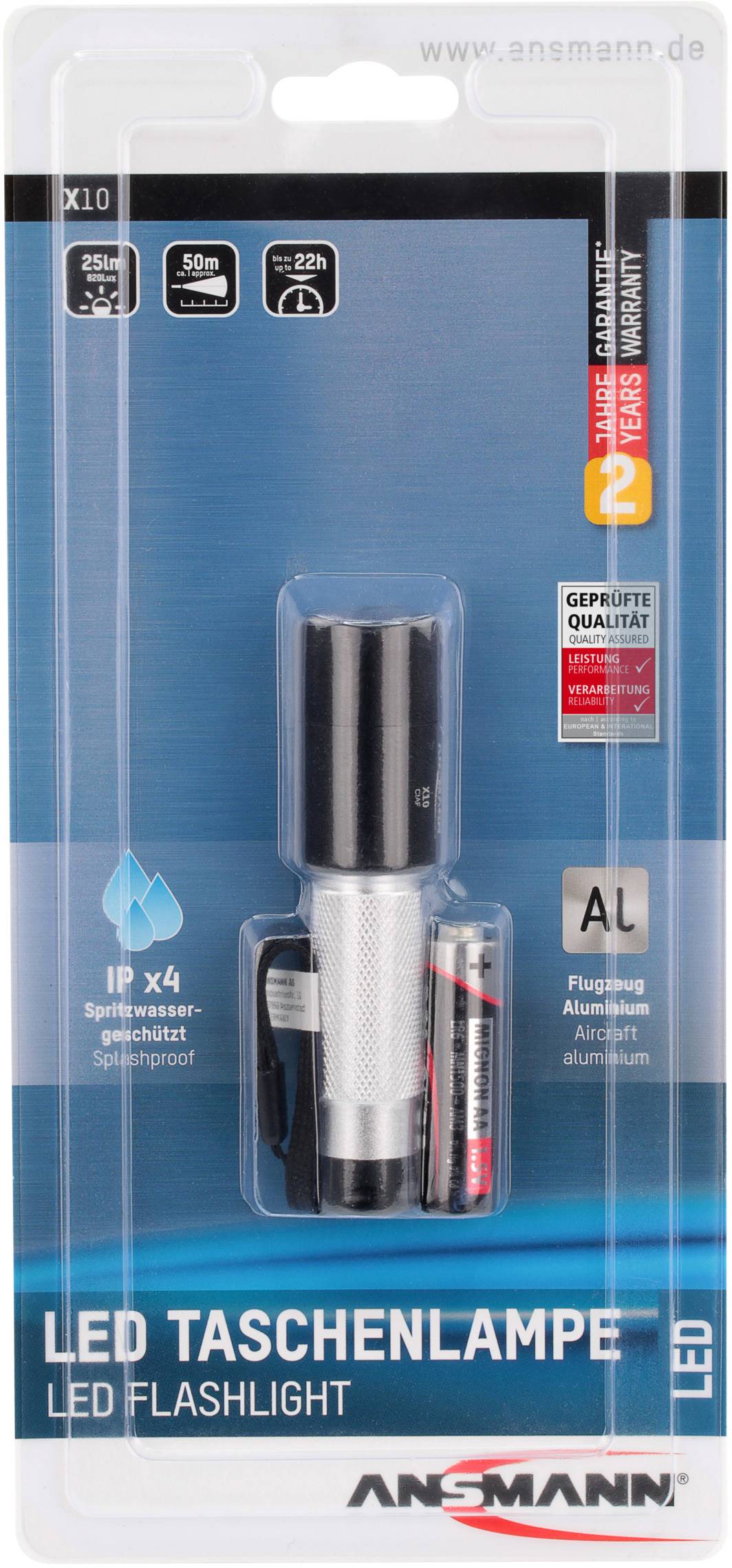 Ansmann X10 1600-0153 LED (monochrome) Mini torch Wrist strap battery-powered 25 lm 22 h 75 g-6