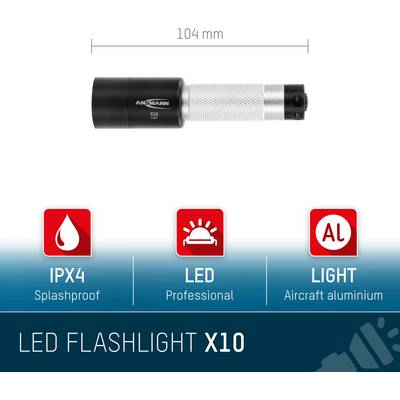 Ansmann X10 1600-0153 LED (monochrome) Mini torch Wrist strap battery-powered 25 lm 22 h 75 g-9
