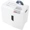 Electric paper shredder that destroys CDs and paper; with control buttons and status indicators on the top surface.