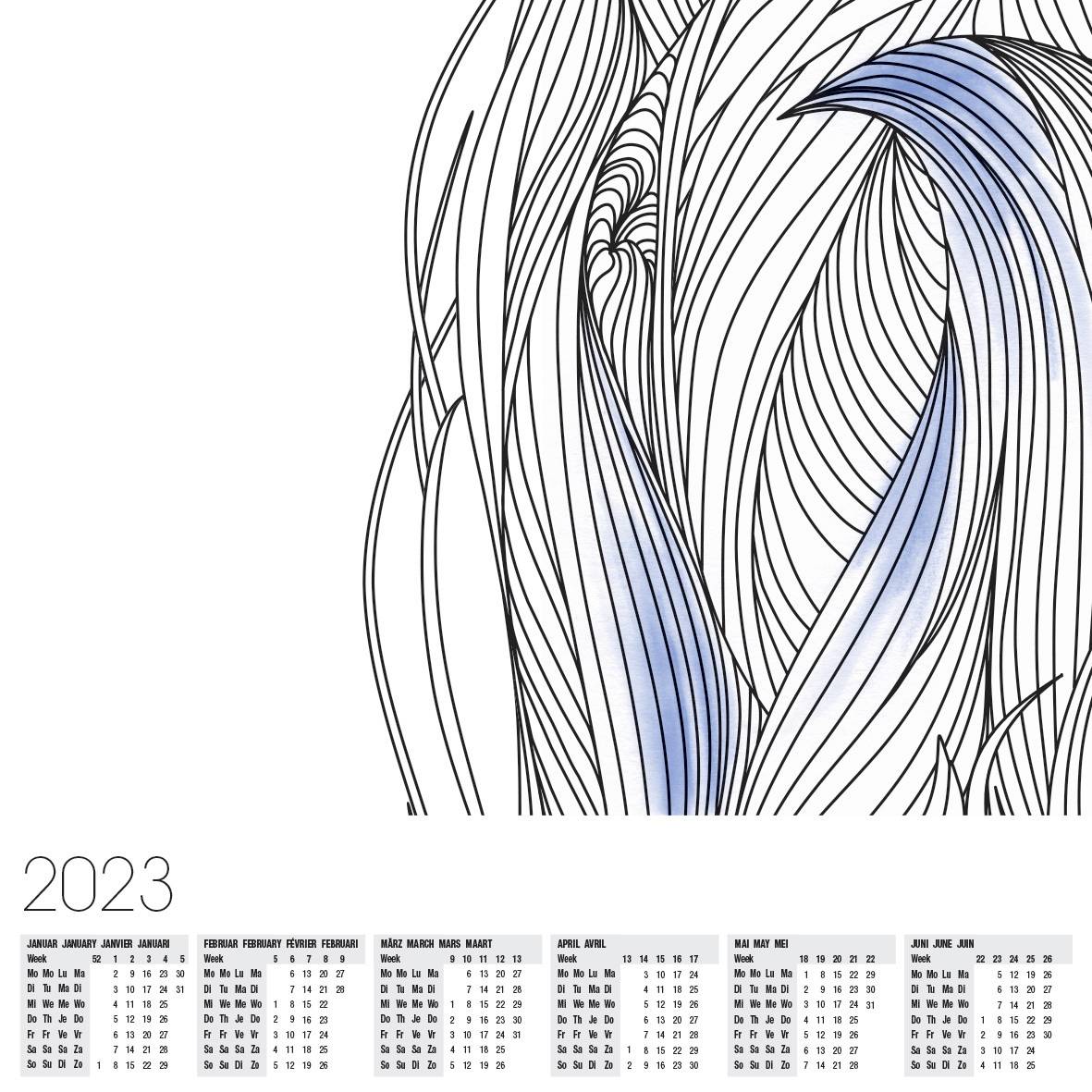 Sigel HO480 Desk pad Relax - Choose Your Own Colours Three-year planner Black, White (W x H) 595 mm x 410 mm-2