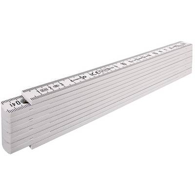 A white folding ruler with black markings and numbers from 0 to 200 cm, folded on a white background.