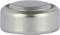 Round silver-coloured button cell, commonly used in small electronic devices.