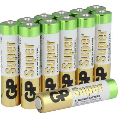 Image of GP Batteries Super AAA battery Alkali-manganese 1.5 V 12 pc(s)