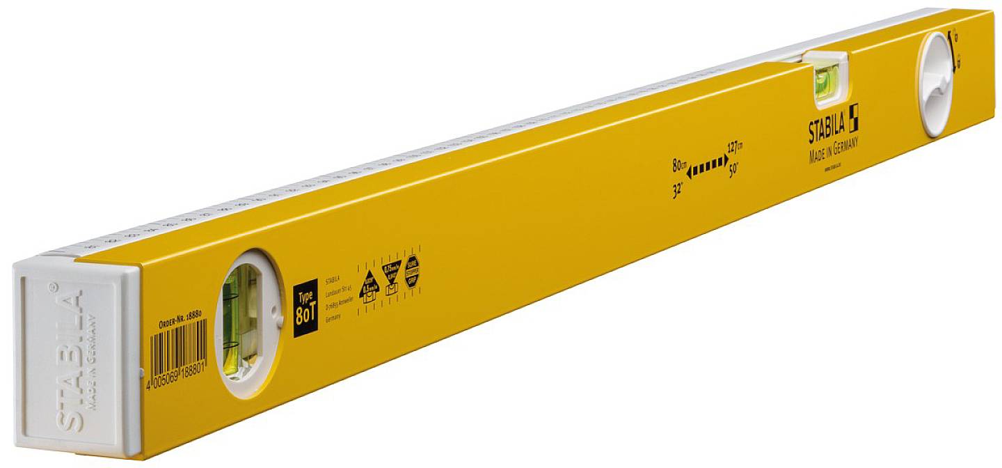 Stabila Type 80 T 18880 Telescopic level 127 cm 1.0 mm/m