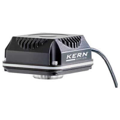 Black industrial camera with cable and 'Kern Optics' label on the side, suitable for optical applications.