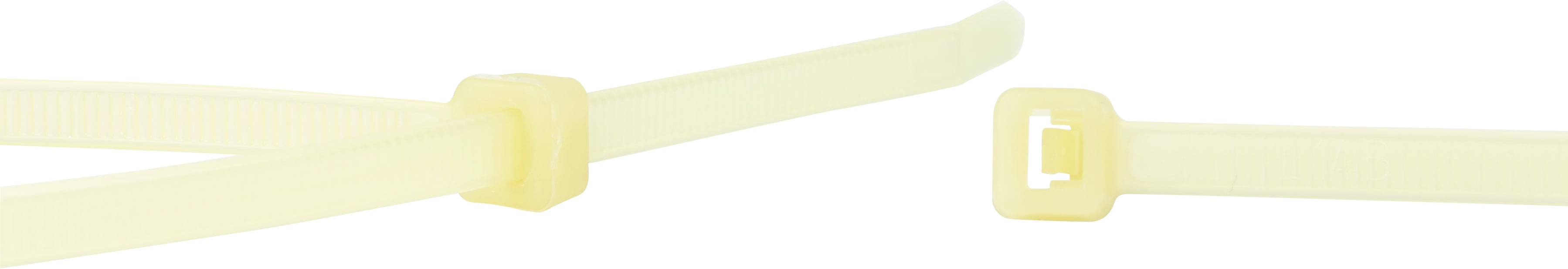 WKK 12074971 12074971 Cable tie 140 mm 3.60 mm Ecru Heat-resistant 100 pc(s)