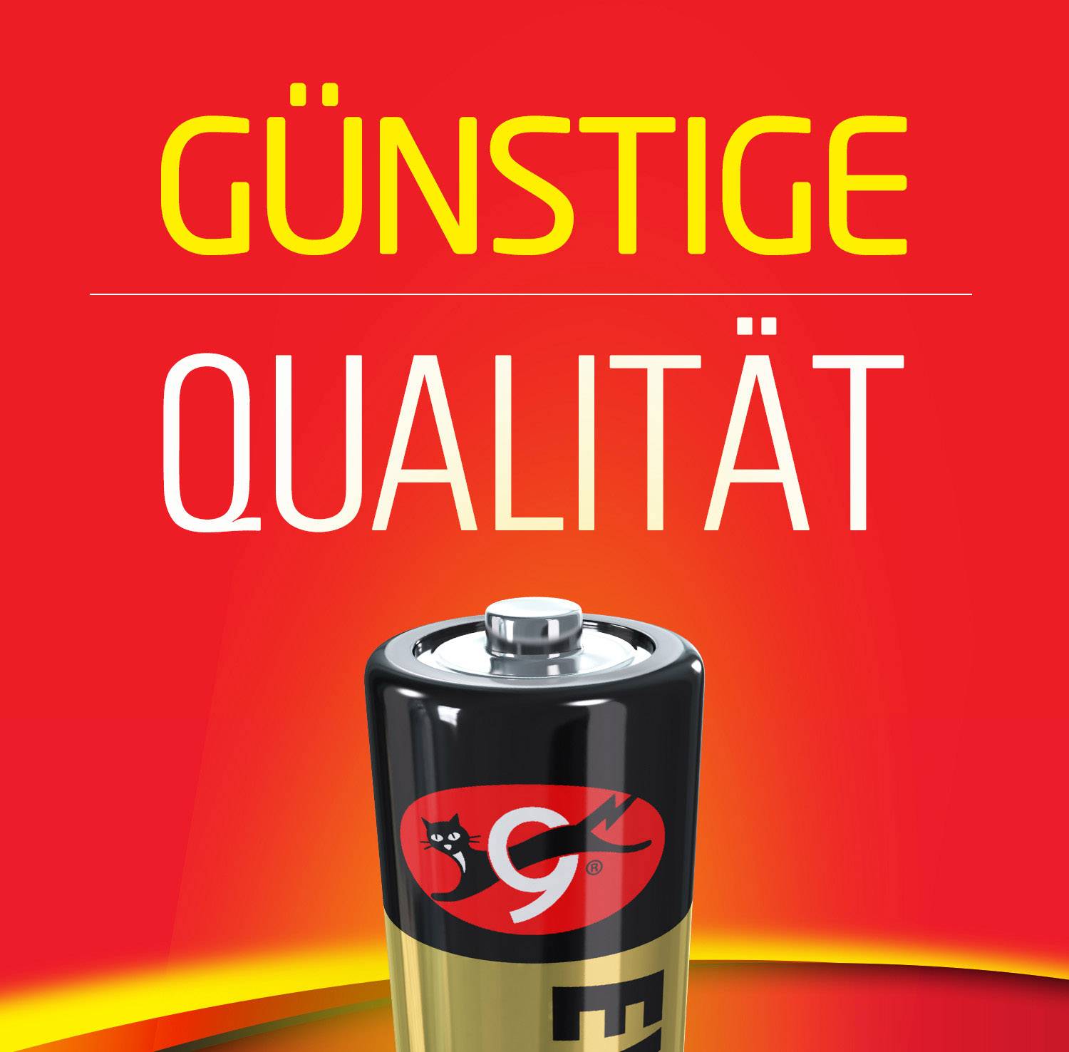 'Poster with battery, text: Affordable Quality.'<br><br>Note: While the translation is direct, in British English, "poster" is the commonly used term. The translation maintains the original meaning and context.