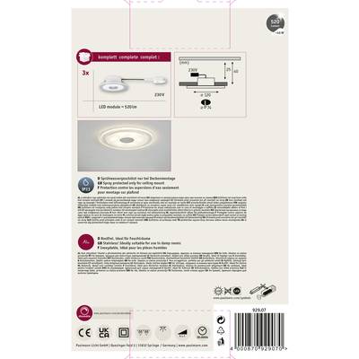 Guidance for Ceiling Mounting of LED Module, 520 Lumens, 230V. Lighting for Damp Spaces and Furniture. Dimensions and Specifications.