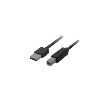 Belkin USB cable USB 2.0 USB-A plug, USB-B plug 4.80 m Black gold plated connectors, UL-approved F3U154BT4.8M