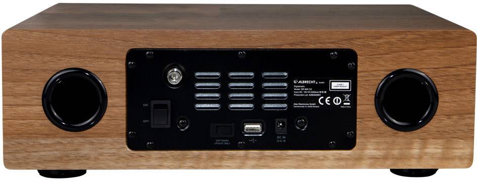 Albrecht DR 890 Internet desk radio DAB+, FM, Internet AUX, Bluetooth, CD, USB, Wi-Fi, Internet radio Walnut-5