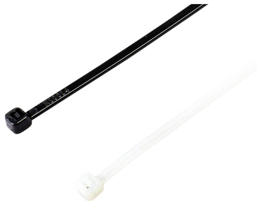TRU COMPONENTS 1566530 Cable tie 100 mm, 200 mm, 300 mm 3.60 mm Black, Ecru 500 pc(s)-2