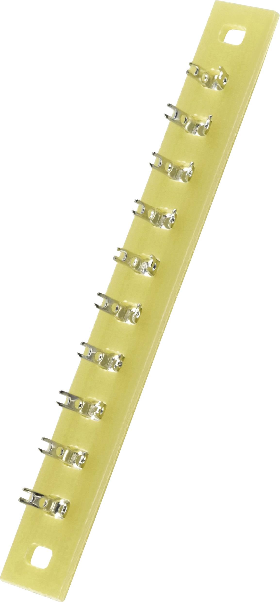 TRU COMPONENTS PCB terminal strip single-row Total number of pins 10 Epoxide (L x W x H) 74 x 9 x 1.5 mm 1 pc(s)