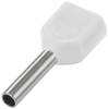 TRU COMPONENTS 1091323 Twin ferrule 0.5 mm² Partially insulated White 100 pc(s)