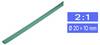 TRU COMPONENTS 1225424 Heatshrink w/o adhesive Green 21 mm 10 mm Shrinkage:2:1 Sold per metre