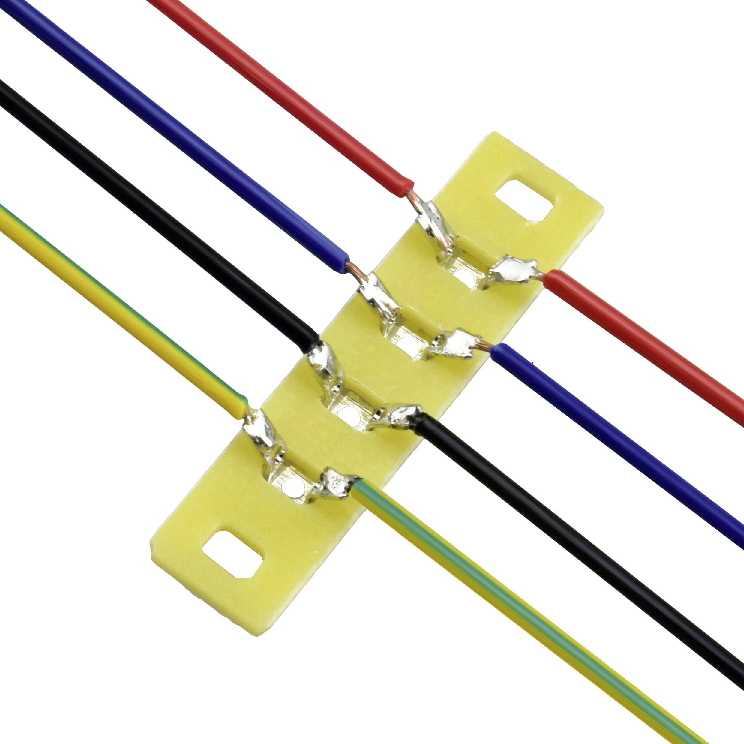 TRU COMPONENTS PCB terminal strip single-row Total number of pins 4 Epoxide (L x W x H) 36 x 9 x 1.5 mm 1 pc(s)-1