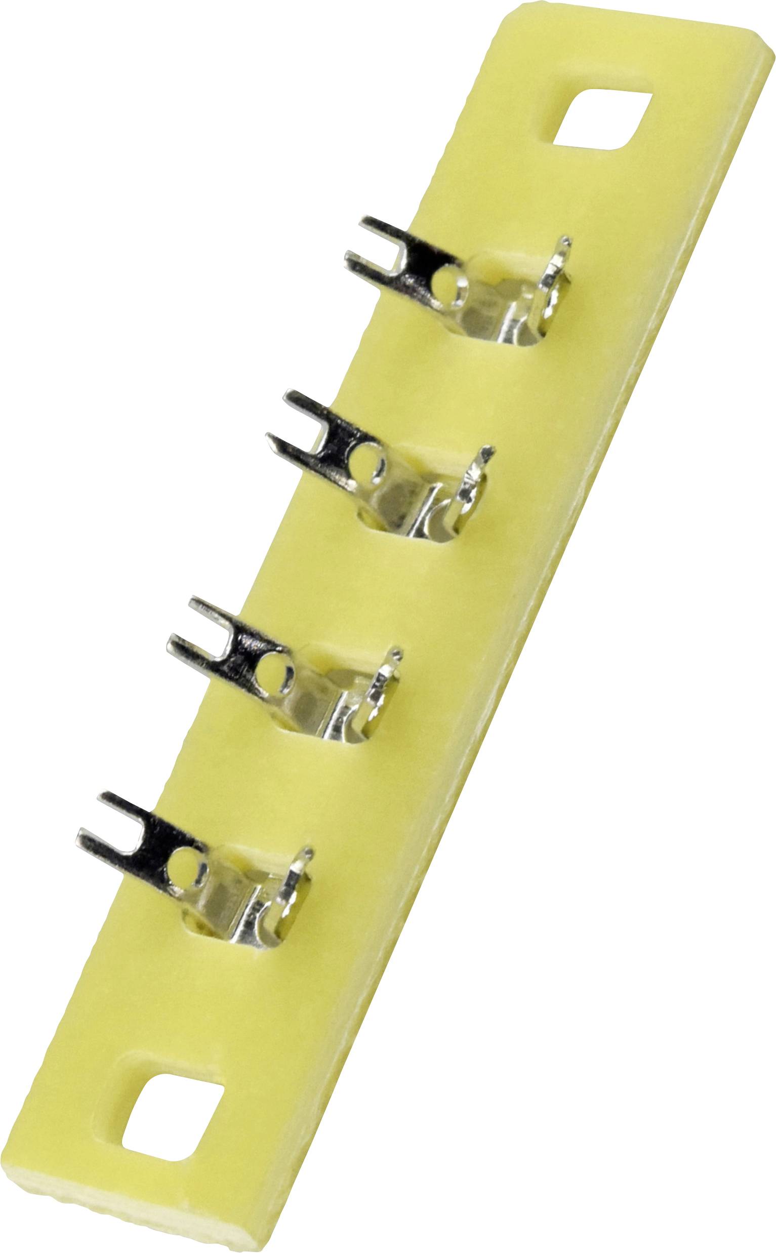 TRU COMPONENTS PCB terminal strip single-row Total number of pins 4 Epoxide (L x W x H) 36 x 9 x 1.5 mm 1 pc(s)-0