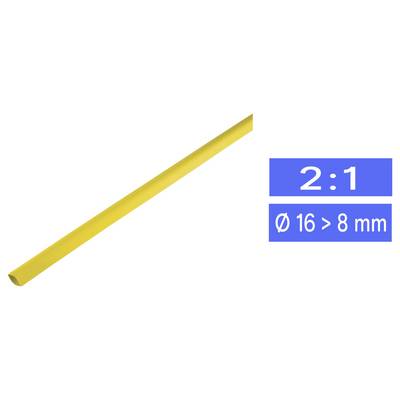 TRU COMPONENTS 1225474 Heatshrink w/o adhesive Yellow 16.70 mm 8 mm Shrinkage:2:1 Sold per metre-0