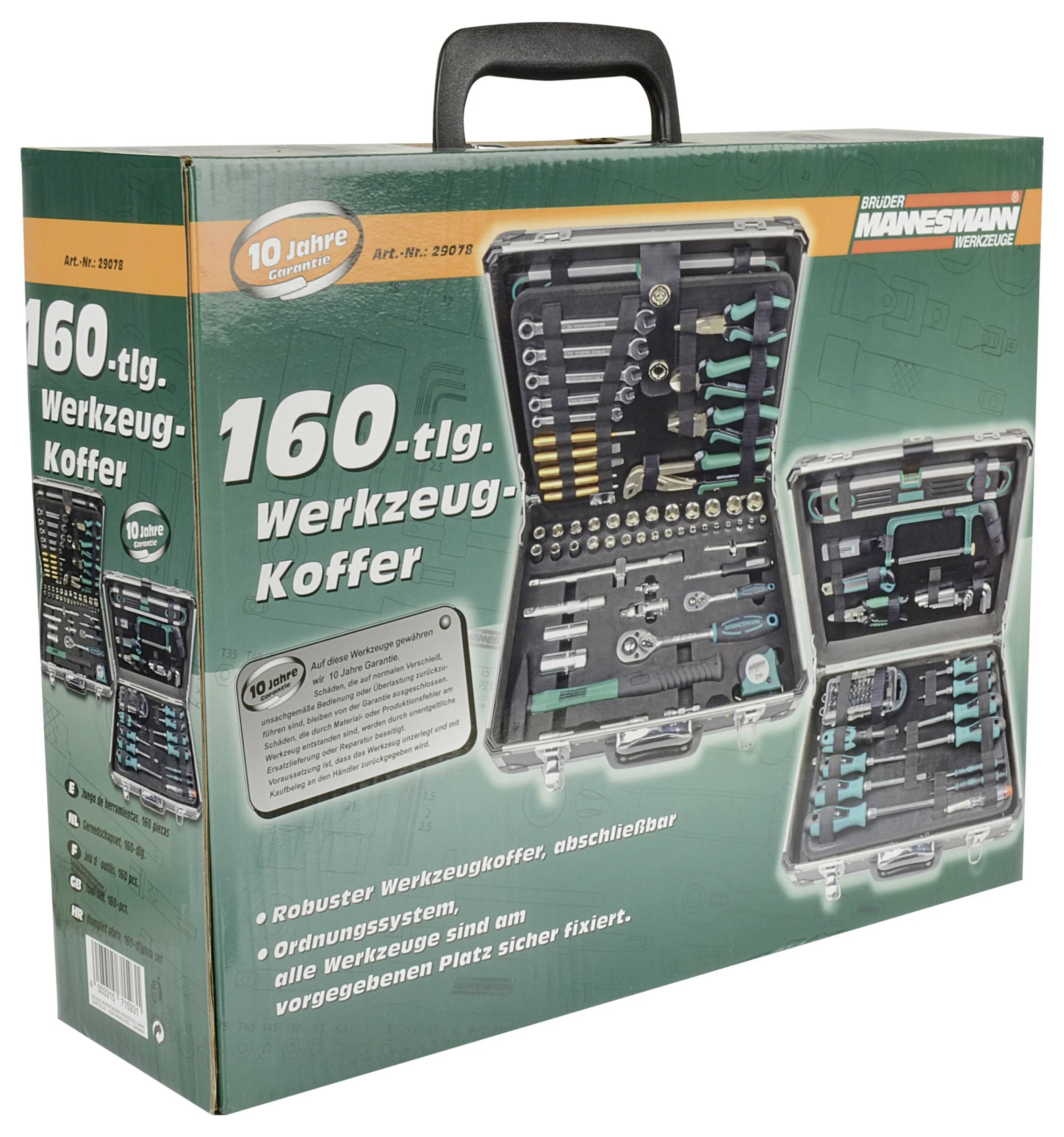 Brüder Mannesmann M29078 DIYers Tool box (+ tools) 160-piece (L x W x H) 454 x 350 x 135 mm-3