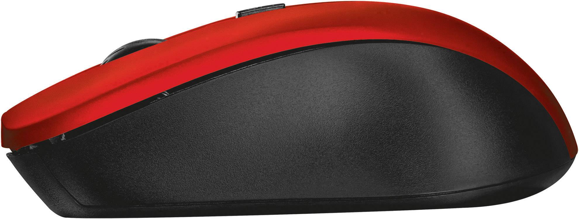 Trust Mydo Silent Click Mouse Radio Optical Red 4 Buttons 1800 dpi-1