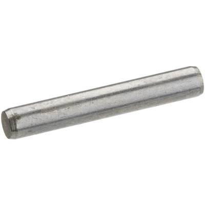A cylindrical metal pin with slightly rounded ends, presumably made of steel, in a horizontal orientation.
