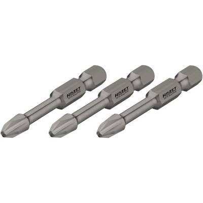 Three grey screwdriver bits, with the brand name 'Hazet' visible, lying side by side. Ideal for repair and assembly work.