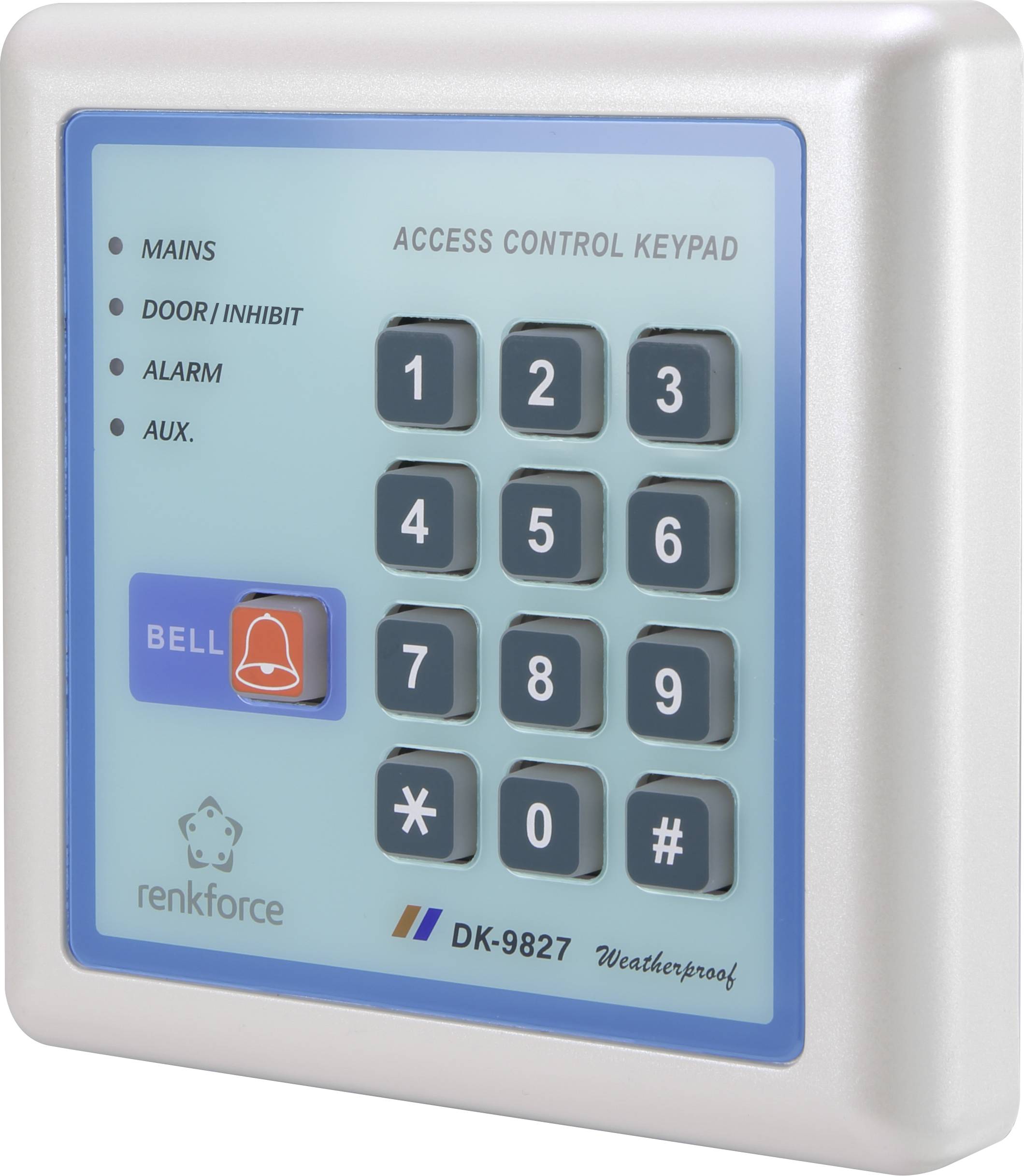 Renkforce 1582598 Digital code lock Surface-mount Set 12 V IP65 + backlit keypad