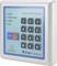 Access control keypad with numeric keypad, button with bell symbol and brand name 'renkforce'. Model DK-9827, weatherproof.